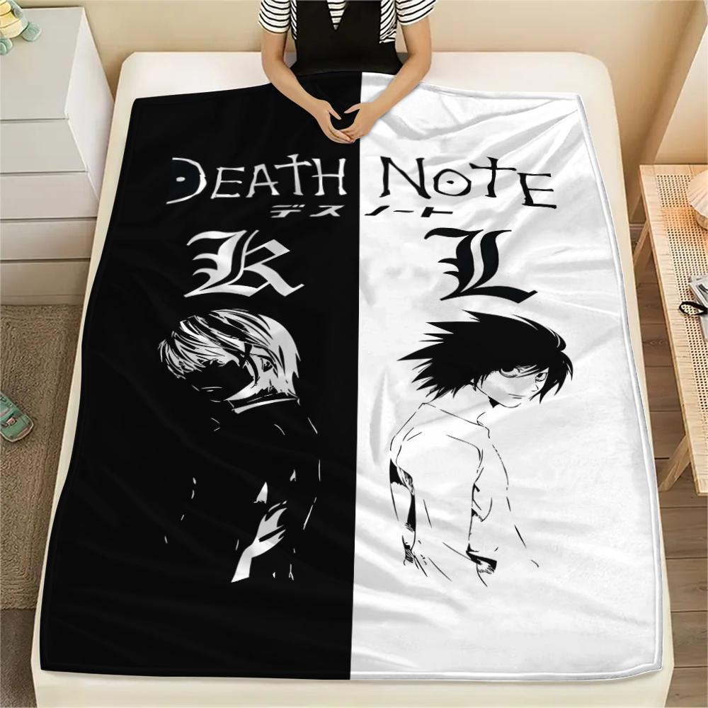 

1PC Death Note Print Flannel Blanket, High quality All Seasons, Home Decor, Warmth and Comfort, Perfect for Christmas Gifts 80cm x 120cm