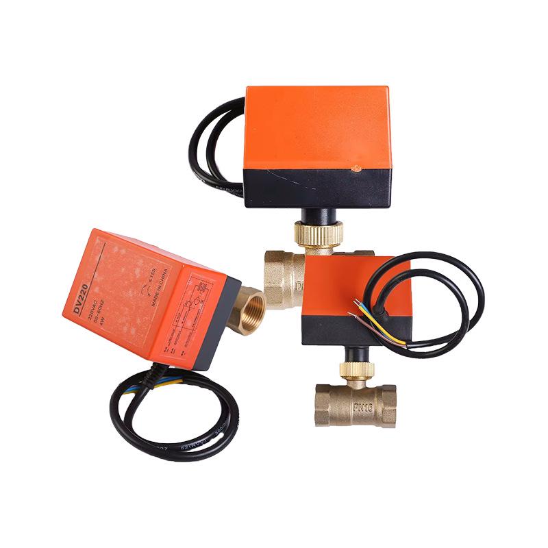 Electric Two-Way Brass Ball Valve for HVAC Central Air Conditioning Systems