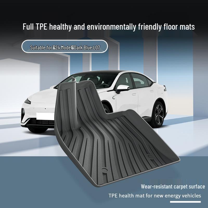 24 Deep Blue L07 Car Floor Mats - Dirt-Resistant, Custom-Fit, Eco-Friendly TPE Trunk and Floor Mats