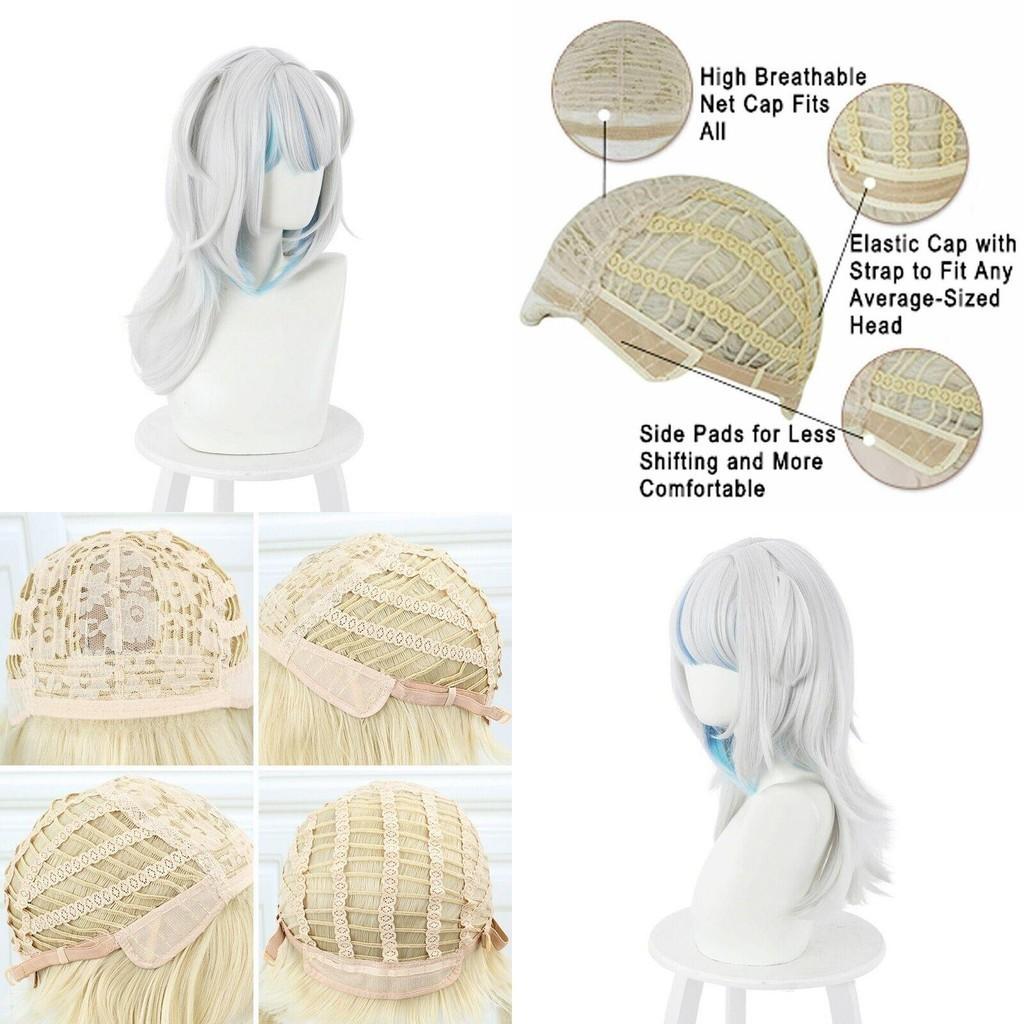 Hololive Gawr Gura Cosplay Wig Soft And Heat-resistant Synthetic Silk Fiber For Halloween Carnival And More