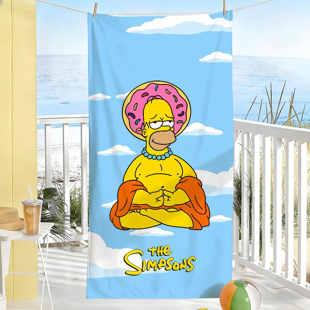Cartoon Fun Cute Towel Soft Pool Gift For Travel Gym Shower Camping Quick Dry Sports The S-Simpsons-S Large Beach Towels