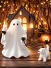Halloween Ghost Walking Dog Statue Halloween Ghost Figurine Resin Ghost Statue Halloween Decorations Indoor