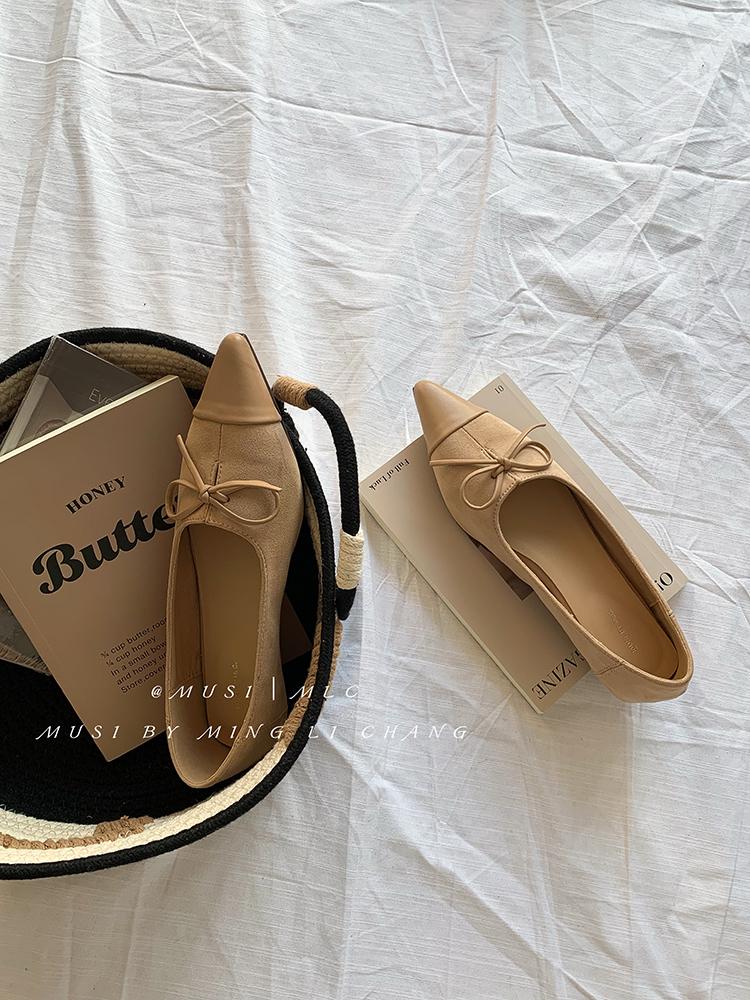 Fashion Zapatos Planos De Mujer Mocasines Black Pointed Toe Flats with Bow Shoes for Women Slip On Loafers Ballet Flat Foldable Flats