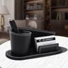 Fashion Leather Pen Container Holder Business Card Box Creative Business Stationery Desk Decor
