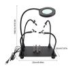 High Temperature Resistant Helping Hands Soldering Station 6x Magnifying Glass Light for DIY Technical Projects