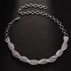 Multi-Row Geometric Crystal Choker Necklaces Luxury Trendy Weave Necklaces  Fashion Accessories