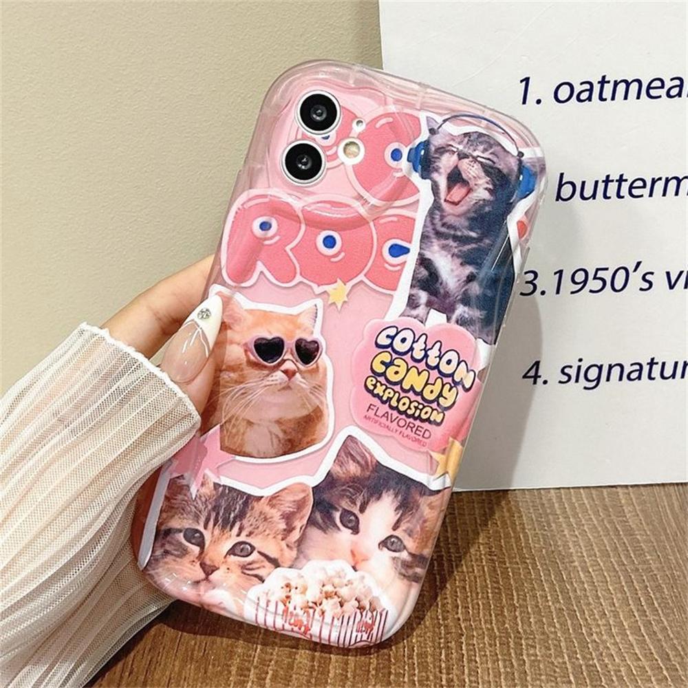 

Clmj Корейский Милый Кот Розовый 3D Волна Чехол Для Samsung A73 A72 A71 A55 A54 A53 A35 A34 A33 A25 A24 A23 A15 A14 A13 A05 4G 5G Чехол Samsung A35 5G