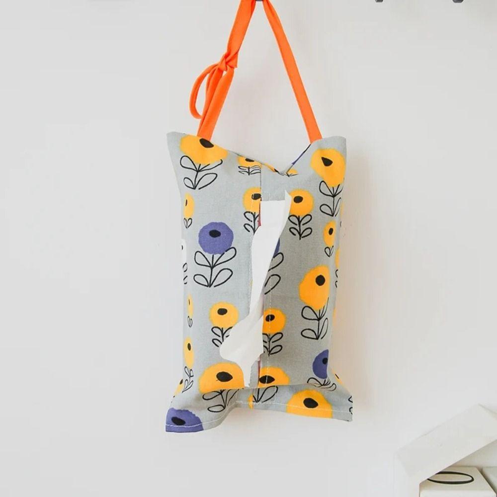 Hanging Napkin Paper Bag Pastoral Style Tissue Container Fashion Car Napkin Holder  Seat Back