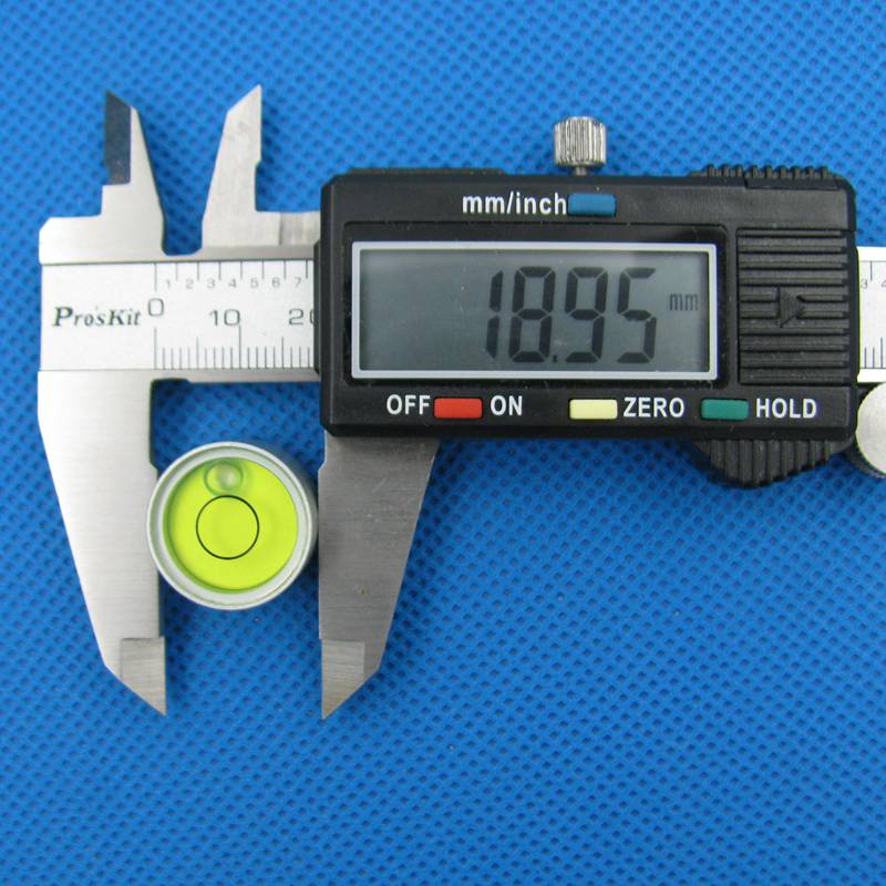 Center Pole Level Bubble 19*11mm Mini Spirit Level Round Metal Horizontal Bead for GPS RTK SOUTH SANDING