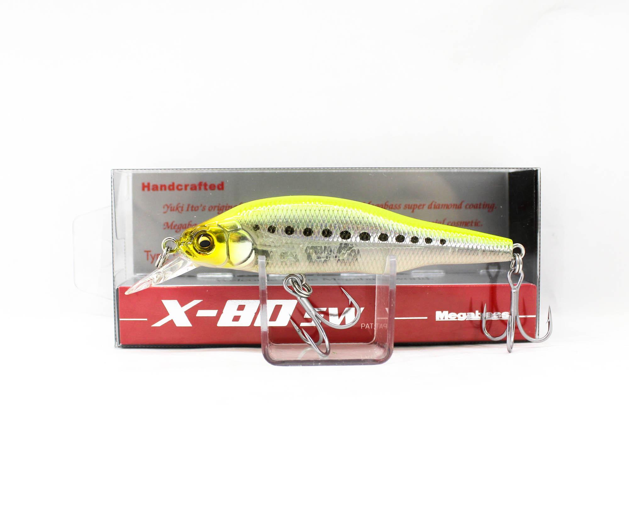 Megabass X-80 SW Медленно тонущая приманка HT Chart Back Iwashi (8833)