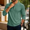 Camicia da Uomo a Maniche Lunghe Colore Vestibilità Casual con Bottoni