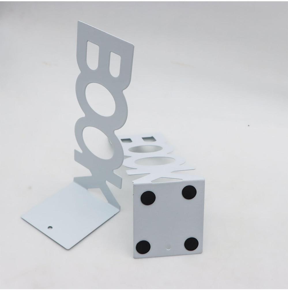 Powder Pink Letter-Shaped Metal Book Stand and Desktop Book Holder