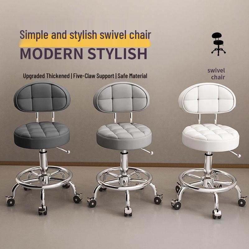 Rotating Hair Salon Barber Chair with Casters