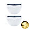 2PCS Waterproof LED Solar Step Lights, Outdoor Wall Mount Stair Lights, Auto On/Off Night Lights for Garden Pathway Yard Deck Decoration