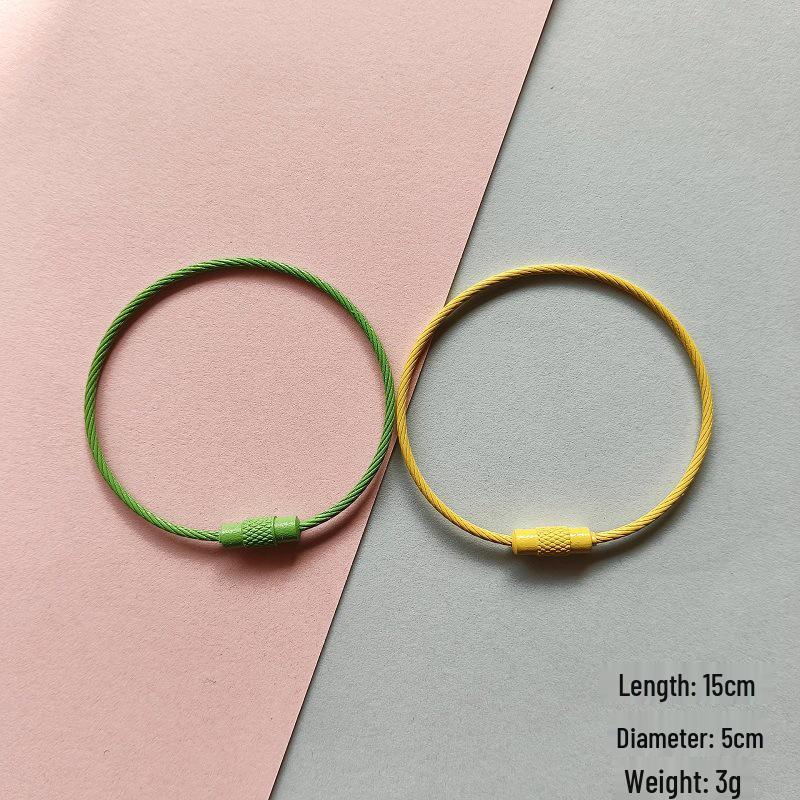 Rotating Metal Wire Rope Keyring Charm for DIY Bags