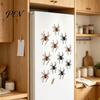 Metal Surface Decorative Spiders 2/4/8Pcs 3D Spider Refrigerator Magnet, Lifelike Magnet for Realistic Props Surfaces, Creepy Magnetic Decor Halloween