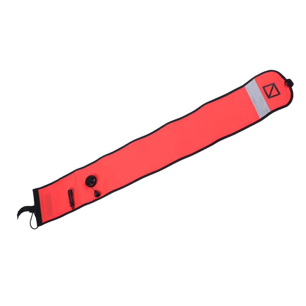 Diving Surface Marker Buoy Floating Diving Equipment Safety Gear Inflatable StripesOrange