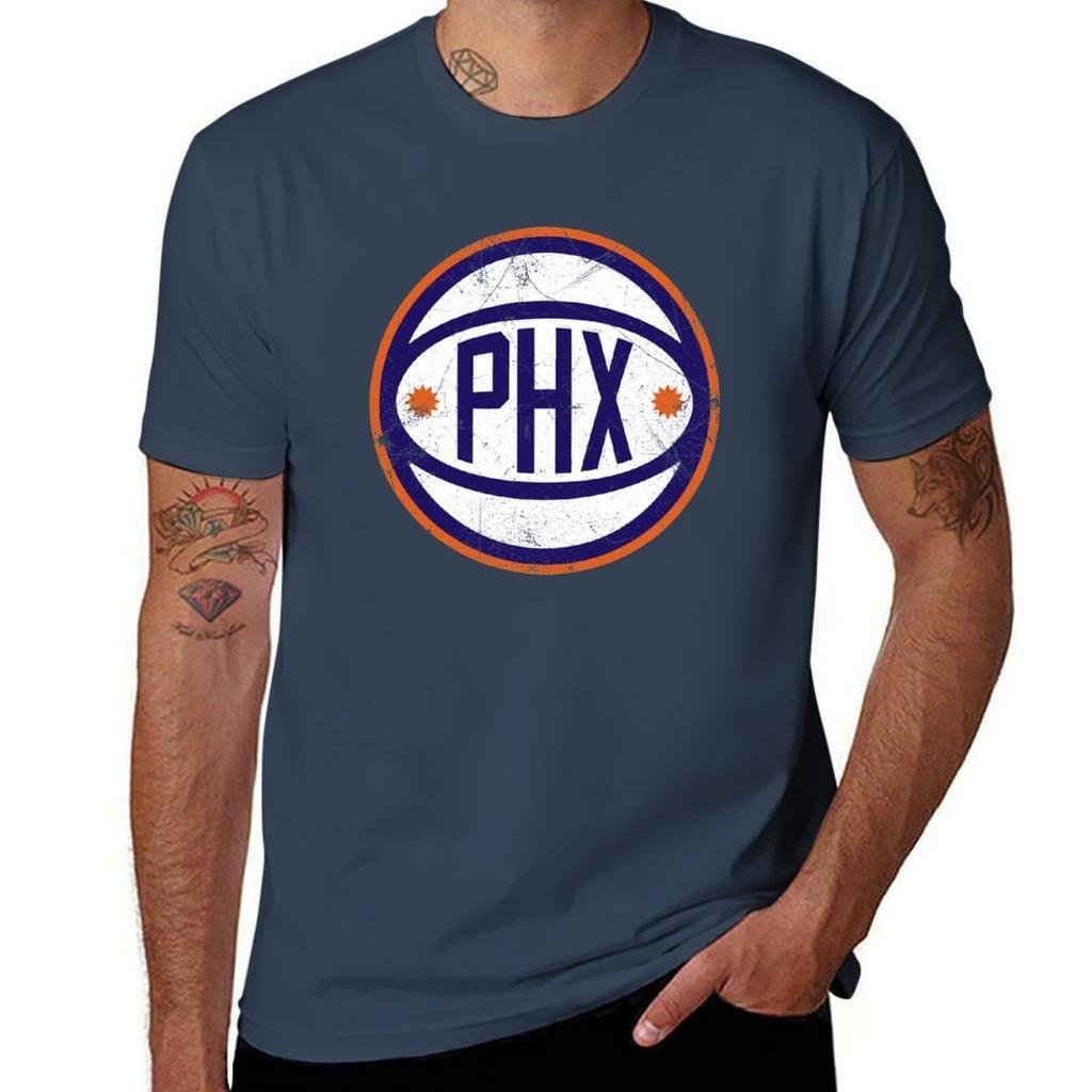 Phoenix Retro Ball White TShirt Casual Fashion Short Sleeve Cotton TShirt