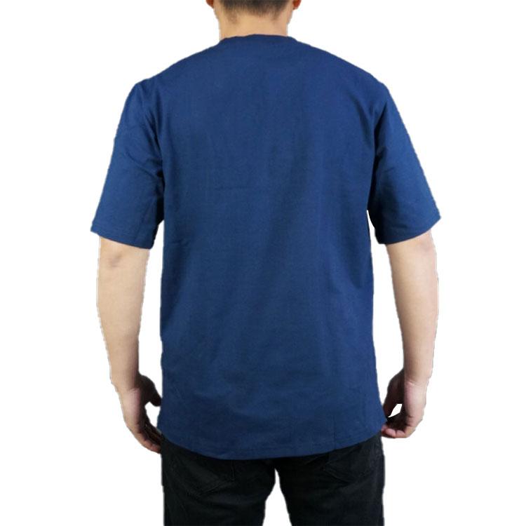 Adidas Originals Trefoil Letter Logo Print Crew Neck Stretch Short Sleeve T-Shirt Men Tops Dark-Blue EC3681