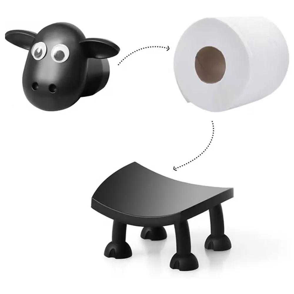 Simpatico Portarotolo a Forma di Pecora, Portarotolo Umoristico per la Decorazione del Bagno