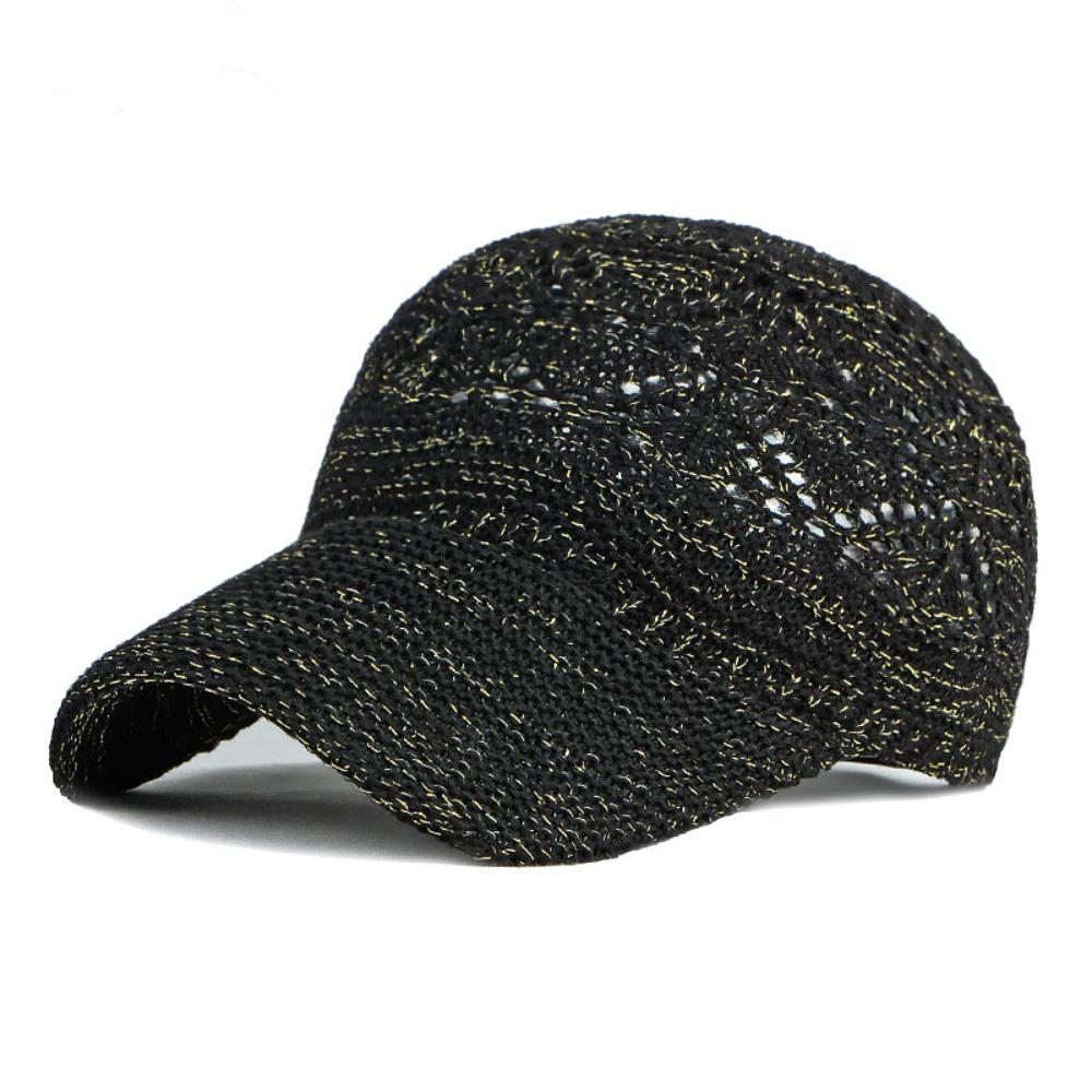 Adjustable Mesh Hat Retro Sun Hat High Quality Knitted Baseball Cap  Unisex