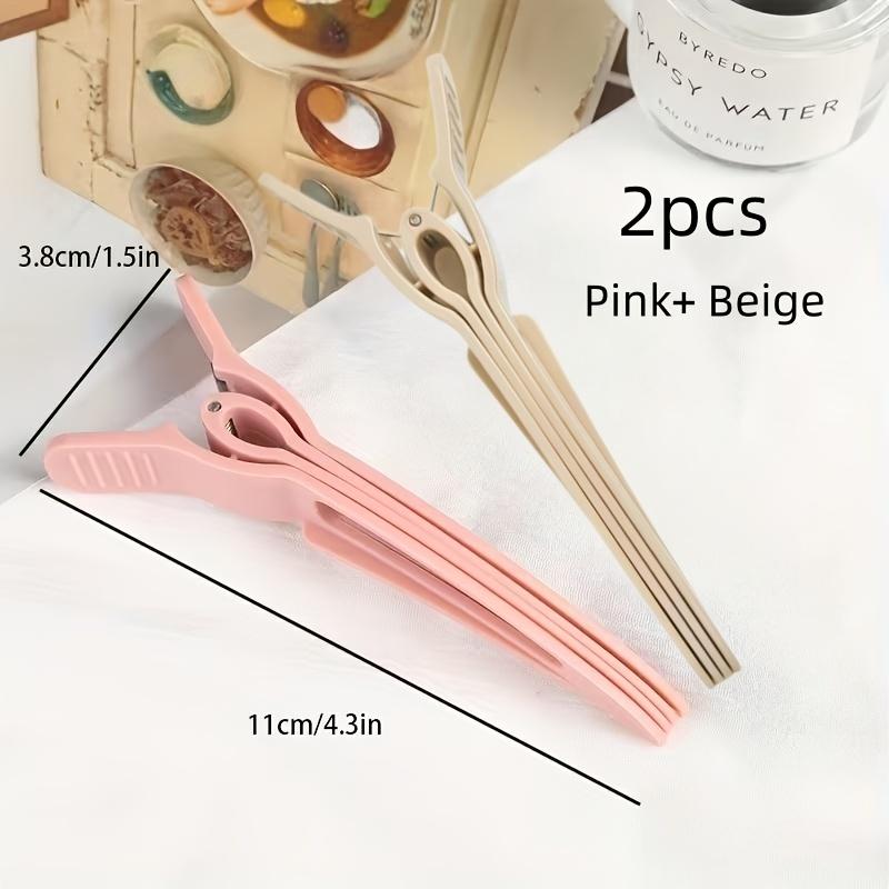 2Pcs High Cranial Top Fluffy Clips, Seamless Positioning Duckbill Clips for Hair Root Fixing & Bangs Styling