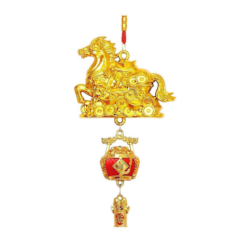 Chinese Year Decoration Golden Horse Pendant Wall Hanging Ornament for Living Room