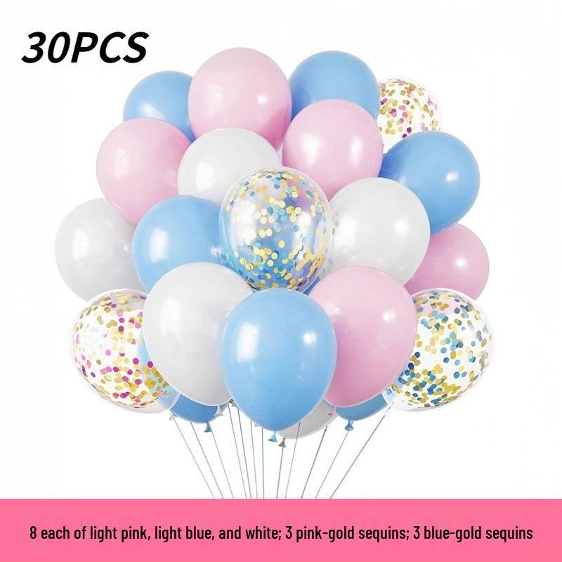 12" Sequin Confetti Balloons - Set of 30 for Christmas, Halloween, and Birthdays
