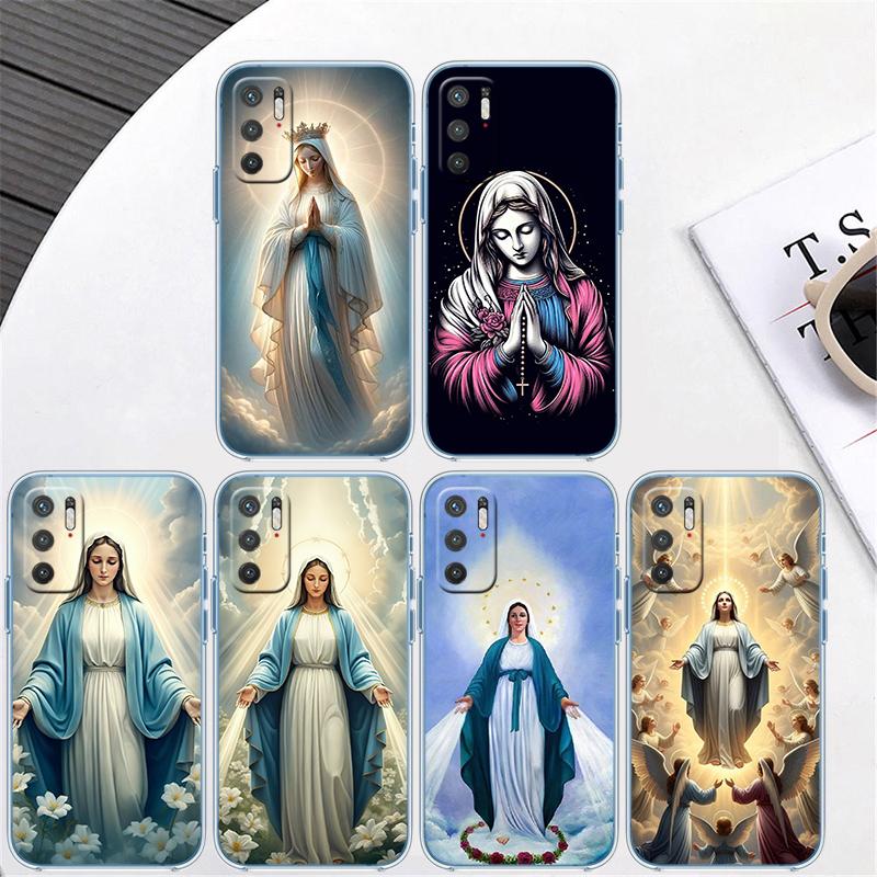 BH47 Virgen Maria Transparent Phone Case for Motorola Moto G40 G04 G05 One Ace Action Fusion + Plus Hyper Macro Vision Zoom