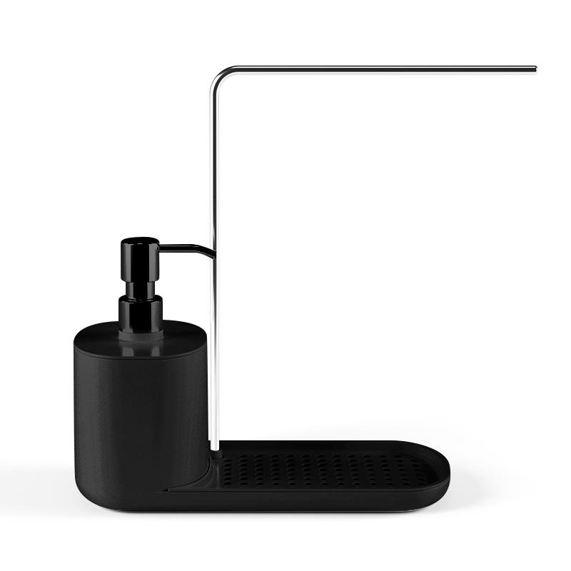 Stainless Steel Soap Dispenser with Draining Rack