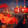 Luminescent Spring Festival Lantern Antique Red  Lantern New Year Handheld Lantern  Children's Toy