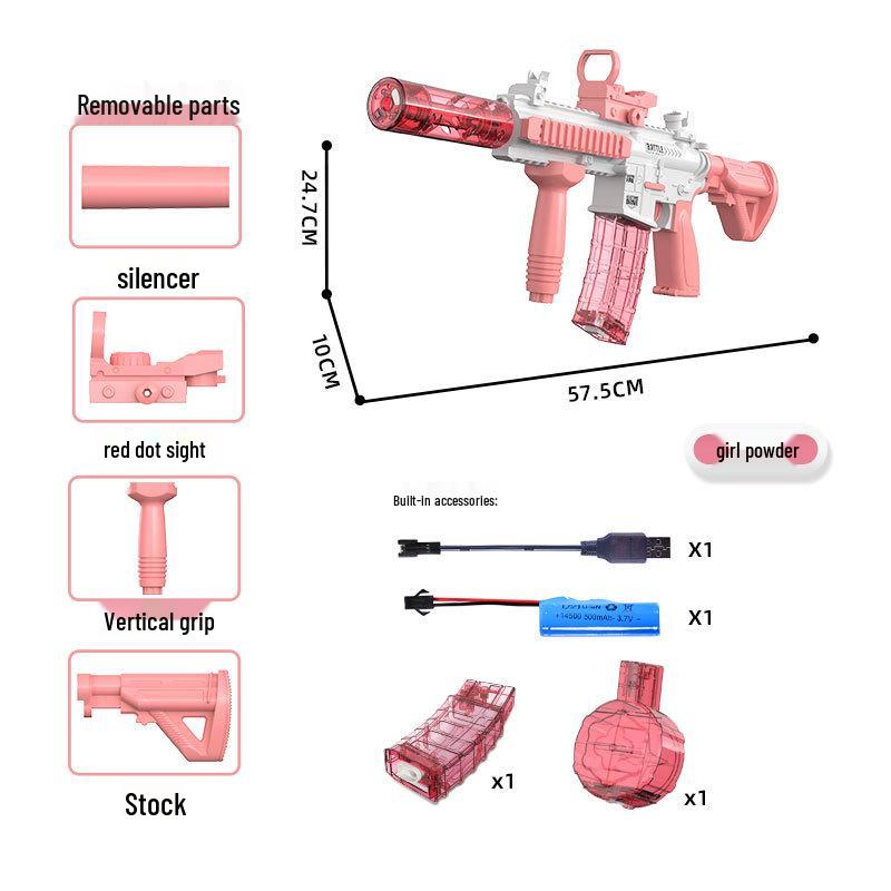 Electric Water Gun MP45: Self-Priming, Rechargeable, Large Capacity Outdoor Toy for Boys and Girls