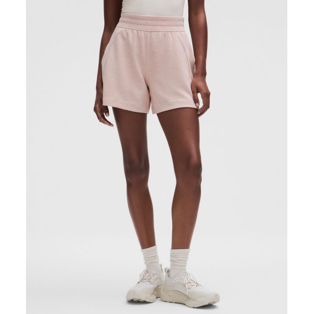 Lululemon Scuba High Rise Short 5   Waffle Heathered Mink Berry