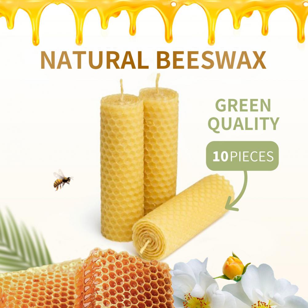 10Pcs Beeswax Candle Craft Set Natural Material DIY Candle Making Handmade Beeswax DIY Candle Making Crafting Supplies