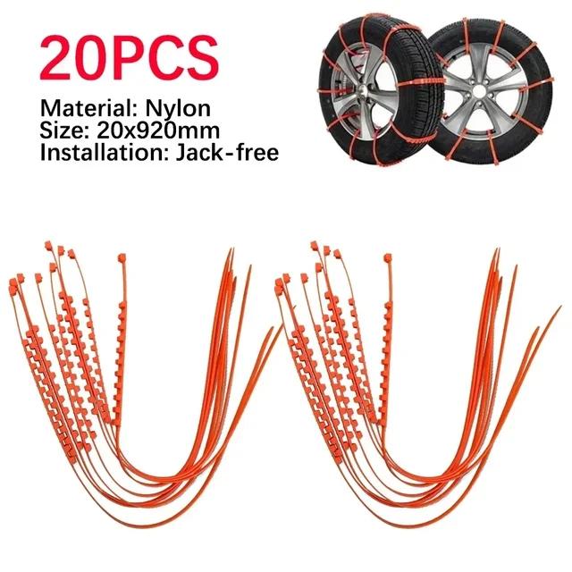 Car tires snow anti-skid chains, plastic cow tendon, thickened SUV , off-road small car tires, universal winter anti-skid strips