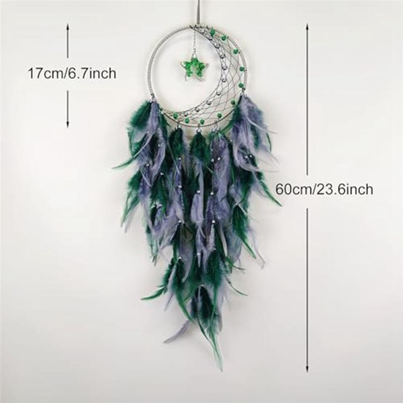 Good-Feather Dream Catcher Dream Catcher For Bedroom, For Wall Hanging Craft Gifts Pink