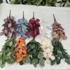 9 Branches Artificial Apple Leaves Multicolor Decorative Leaf Faux Plant Leaves  Home Decoration