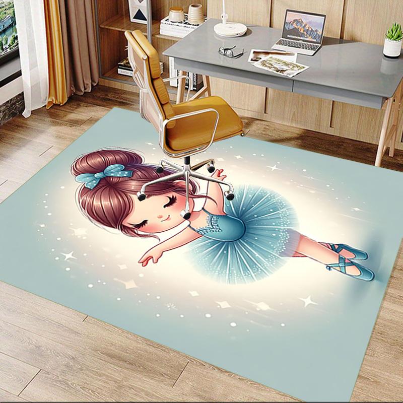 1PC Ballerina Tutu Extra Large Non Slip Floor carpet, Office, family, bedroom, Studio Large Area Rug Indoor Rugs