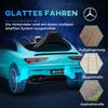 Kids Electric Car, Remote-Controlled, with Transport Wheels, LED Lights, Horn, for Children 3-6 Years, Light Blue