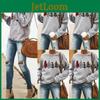 Soft Women's Christmas Sweatshirt Long Sleeve Tops Jumper Blouse For Everyday Comfort