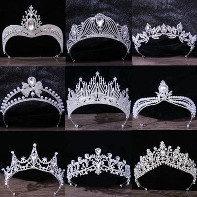 DIEZI Luxus Kristall Krone Tiara Für Frauen Mädchen Hochzeit Elegant Strass Braut Kupferfarben Krone Haaraccessoires Zirkon
