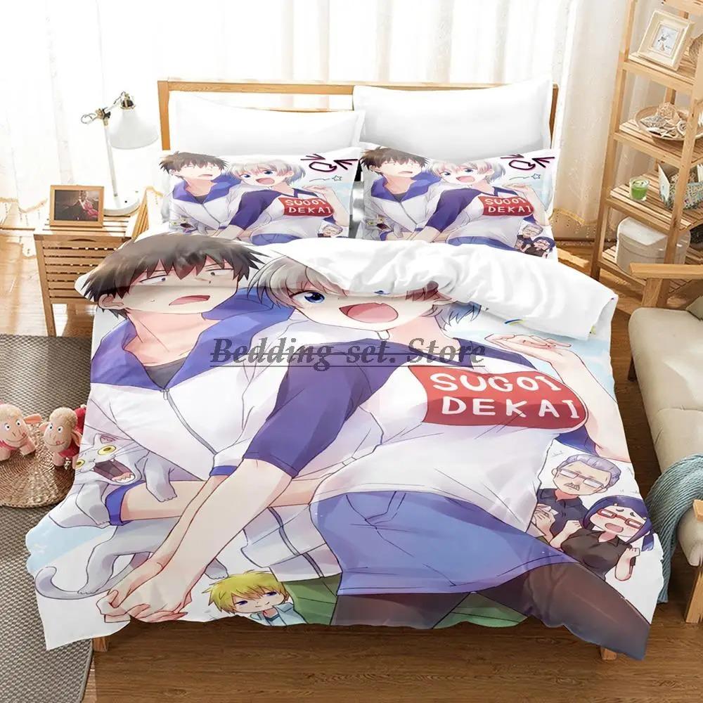 Uzaki-chan Wants To Hang Out! Bedding Set Single Twin Full Queen King Size Bed Set Aldult Kid Bedroom Duvetcover Sets Anime