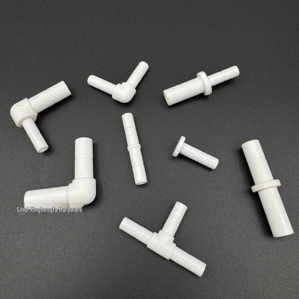 Water Purifier T-type PE Pipe Connector with Elbow and Stopper Plug