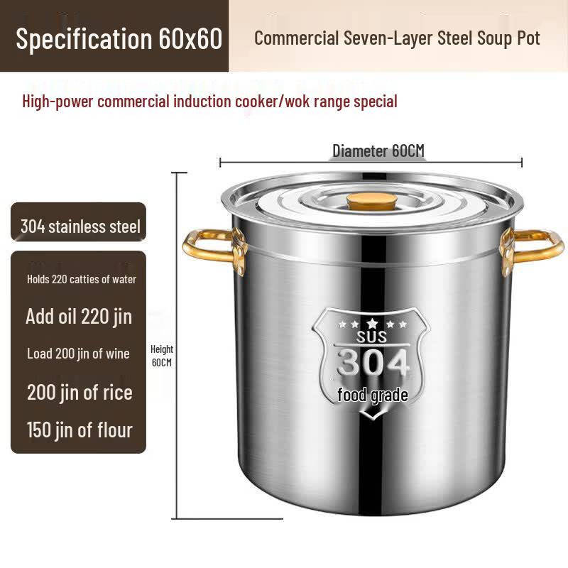 JPHZNB 304 Stainless Steel Induction Soup Pot