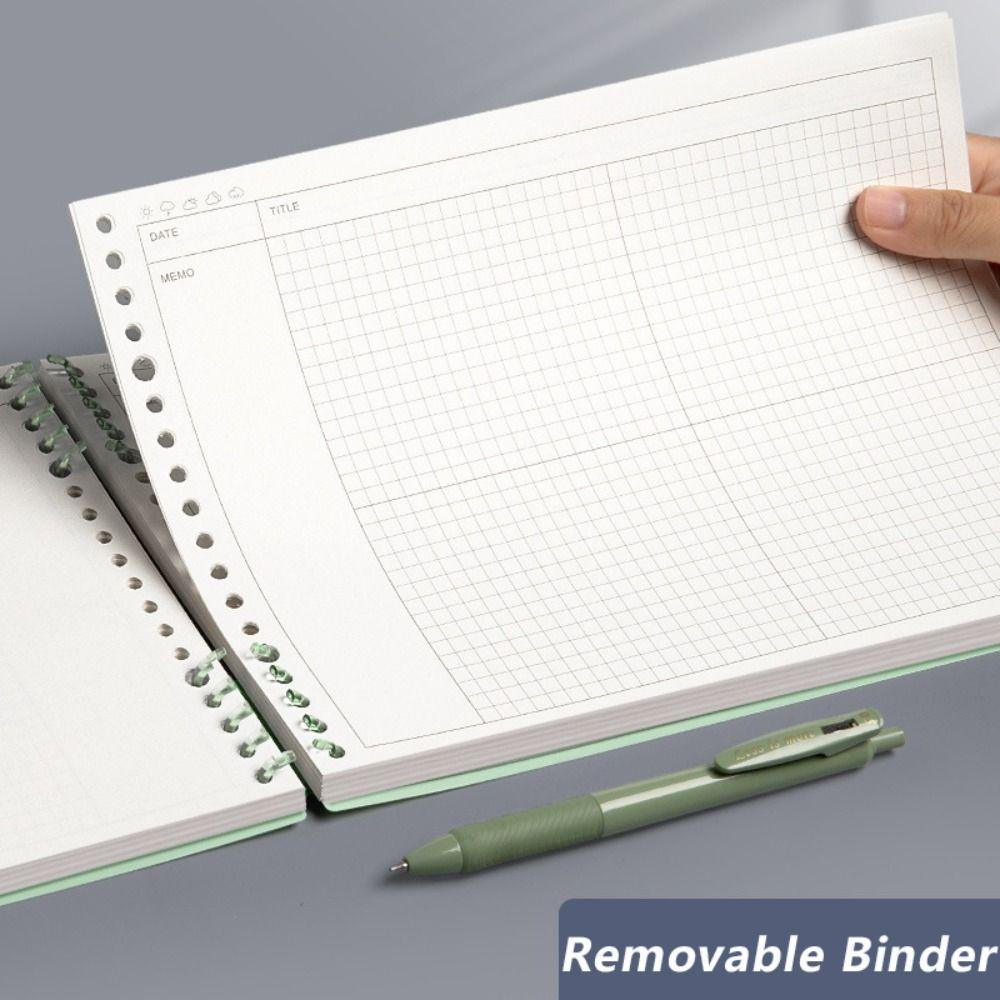 Detachable Loose-leaf Notepad Loose-leaf Grid Planner Note Taking Mind Map Notebook School Office