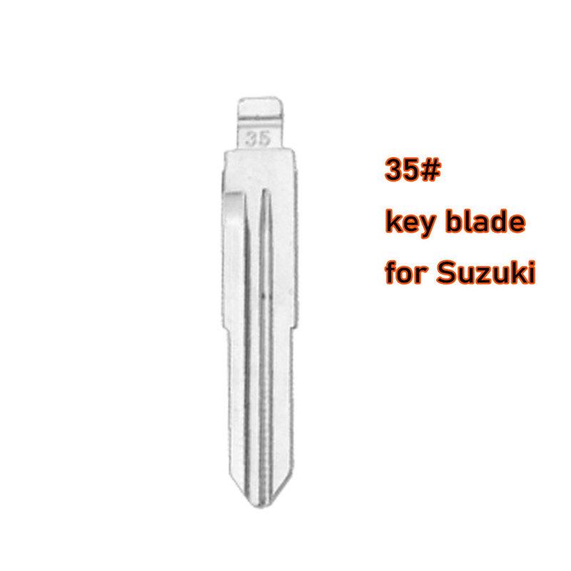 10pcs 35# KD Car Key Blank Uncut SZ11R Remote Blade Flip Key Blank for Suzuki Alto Replacement Key for KEYDIY KD Xhorse 10pcs