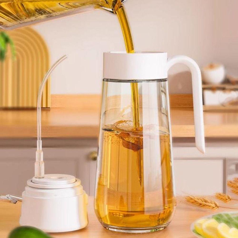550ml 2 in1 Oil Sprayer Food Grade Glass Olive Oil Dispenser Sauce Seasoning Container Barbecue