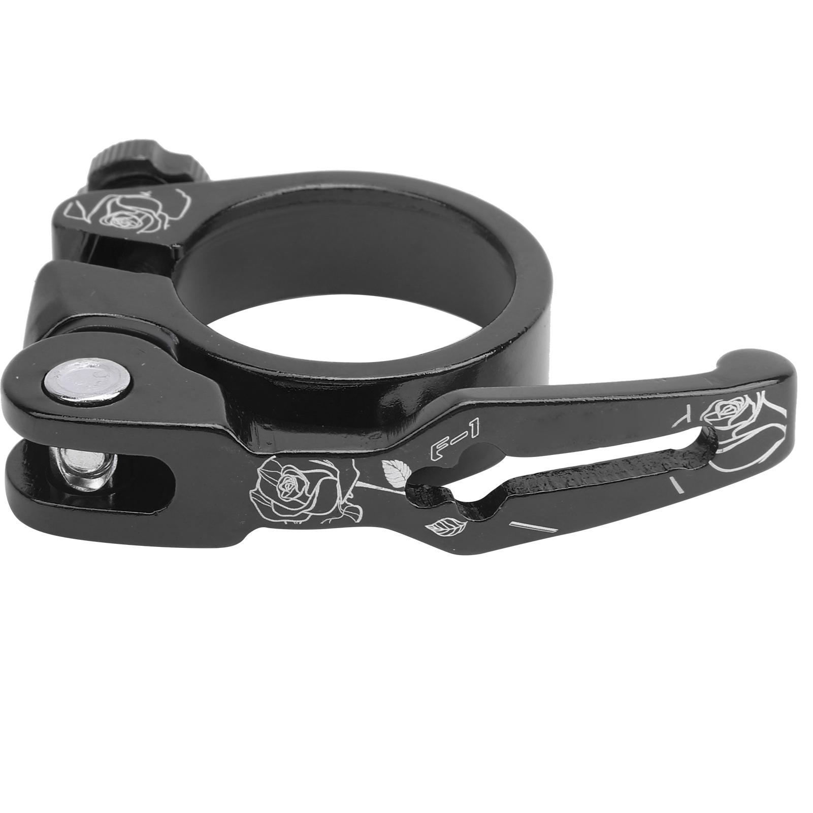 34.9mm Bicycle Quick Release Seatpost Clamp Aluminum Alloy Mountain Bike Accessory чёрный