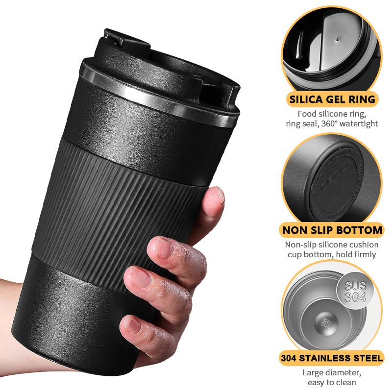 510ML Travel Coffee Mug Stainless Steel Thermal Mug Leakproof Car Tumbler Vacuum Flasks Portable Insulated Bottles