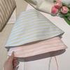 Women'S Wide-Brimmed Foldable Bucket Hat With Drawstring Korean Style Striped Panama Outdoor Hiking Hat Sun Protection Hat
